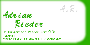 adrian rieder business card